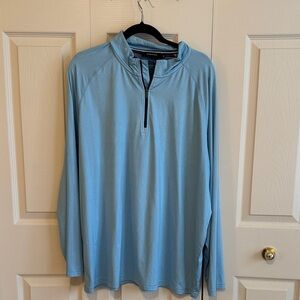 Bugatchi Sky Blue Quarter-Zip Pullover